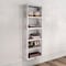 John Louis Home Solid Wood 12in. Deep Storage Tower with Shelves White JLH-302-W - alternate 1